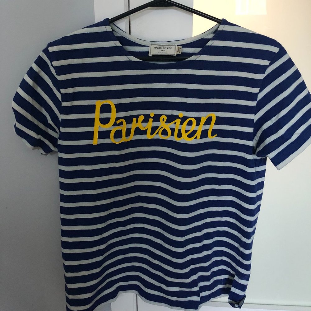 Maison Kitsuné Stripe Parisien T shirt